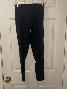 Aerie Offline Goals 7/8 High Rise Black Legging Mesh Pockets Size Medium Long